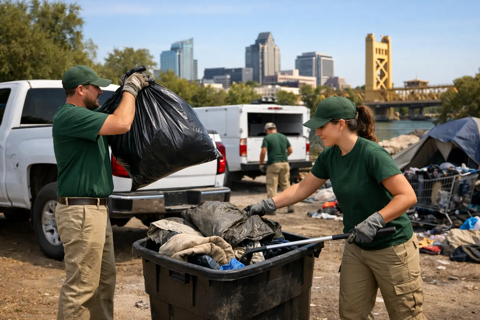 Sac Junk 10 Homeless Camp Cleanup Service for Sacramento Sites